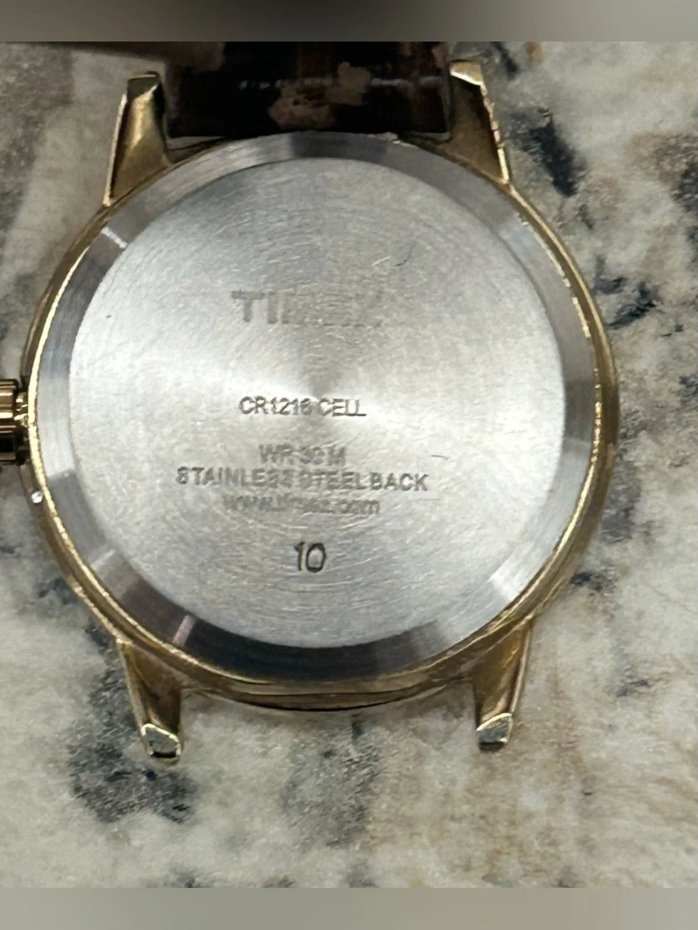 Vintage Timex Easy Reader Indiglo Gold Tone Date Watch Untested